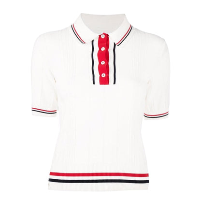 SOLA  Women Ribbon POLO shirt