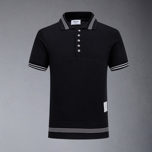 SOLA  Waffle fabric POLO Shirt