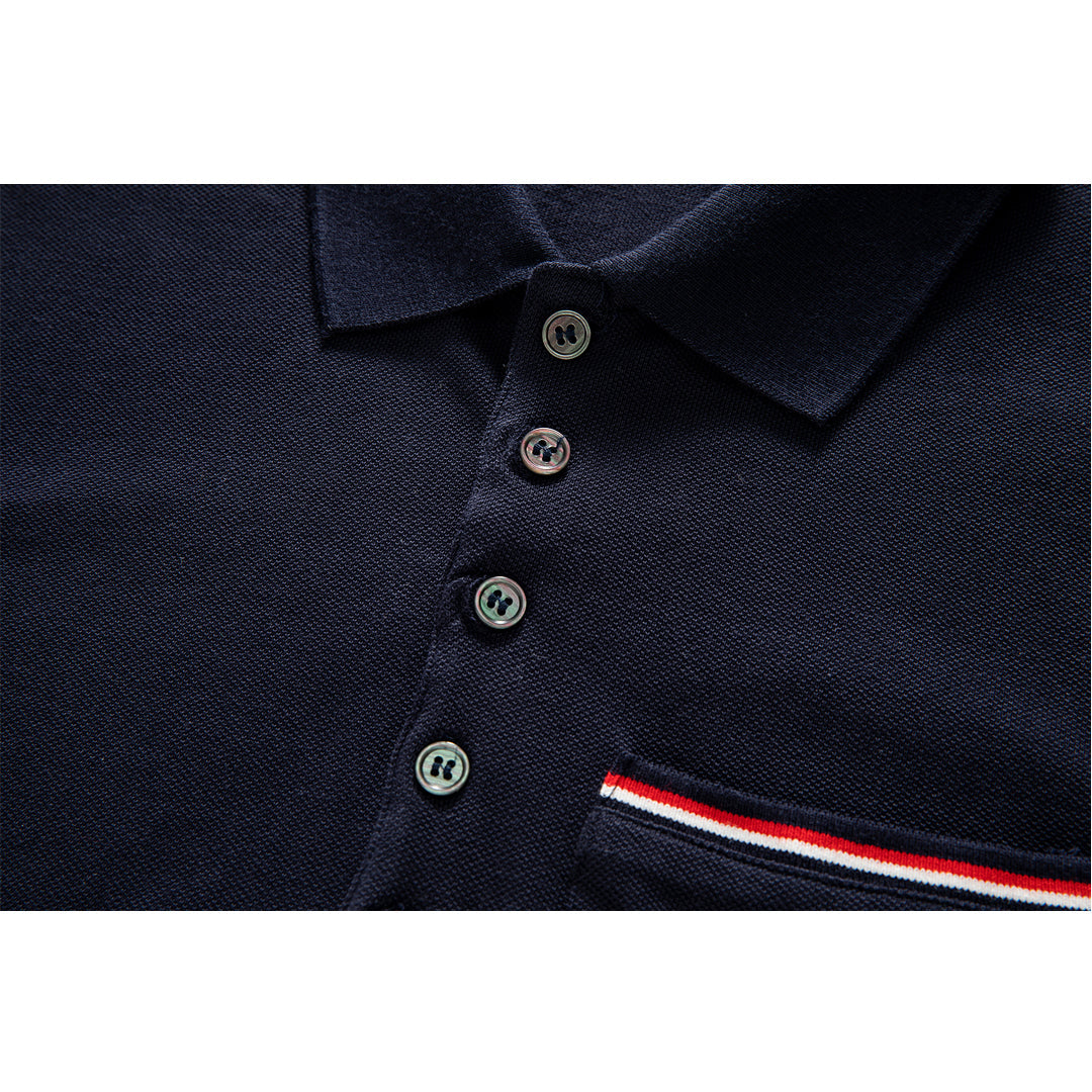 SOLA  Pocket Stripes POLO Shirt